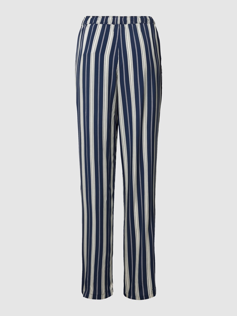 Pyjama-Hose aus Viskose mit Streifenmuster in dunkelblau