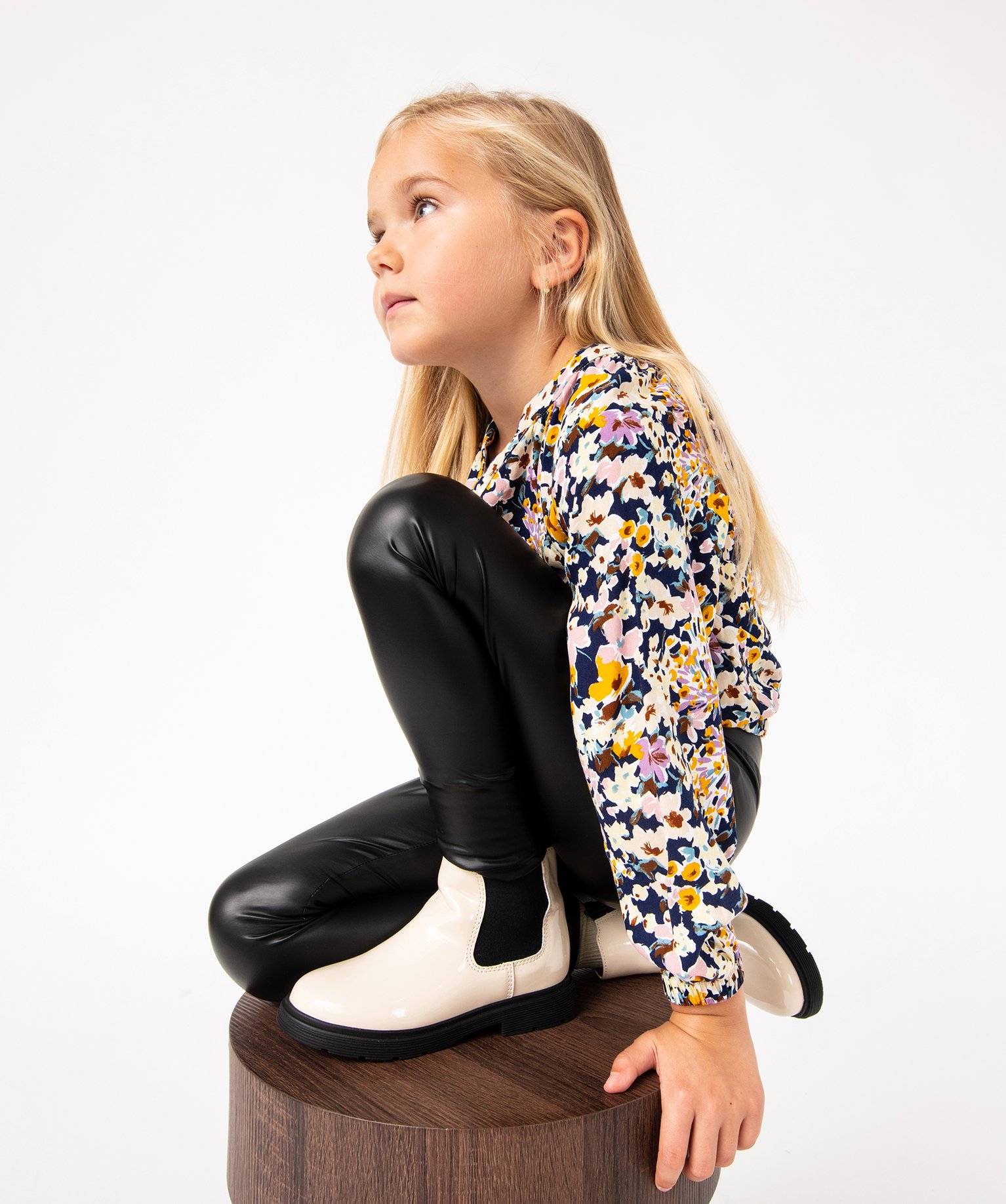 Chemise à manches longues à motifs fleuris fille multicolore | GEMO