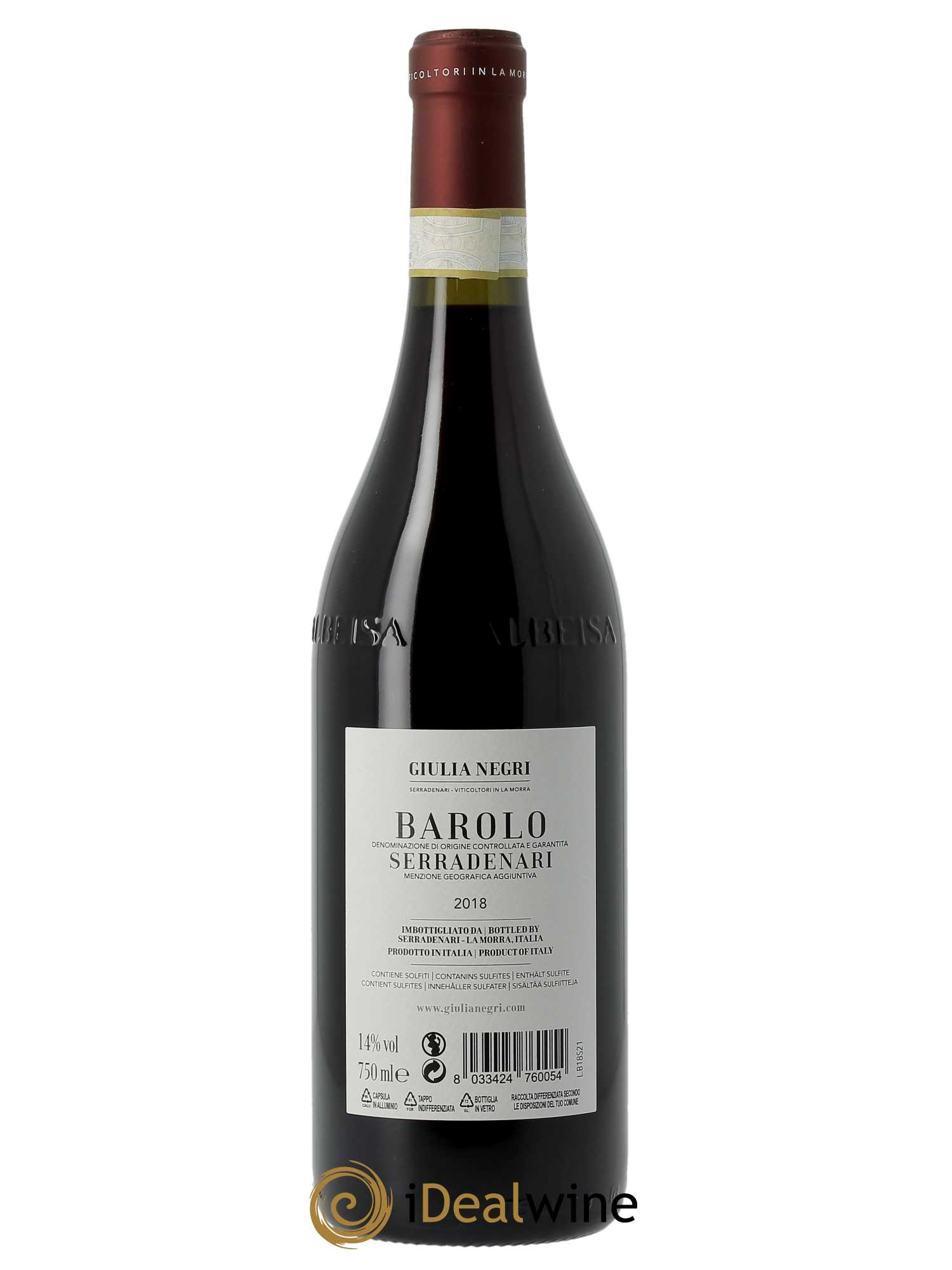 Barolo DOCG Giulia Negri Serradenari  2018 - Lot de 1 Bouteille