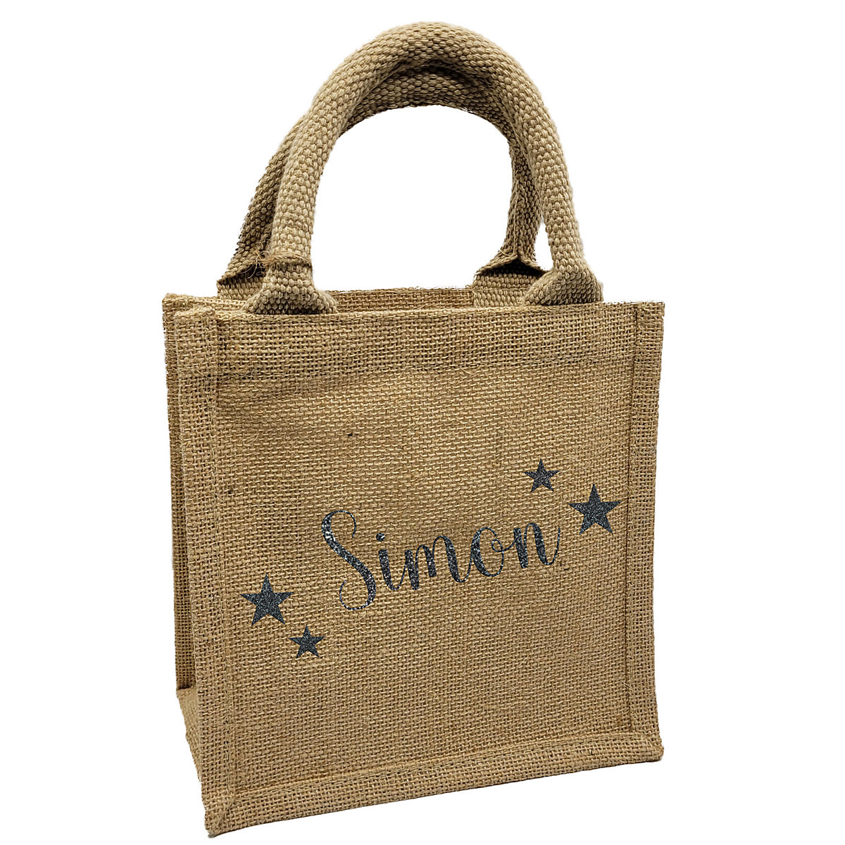 Nikolaus Tasche  / Nikolaussack mit Name personalisiert Schwarz / Glitzer