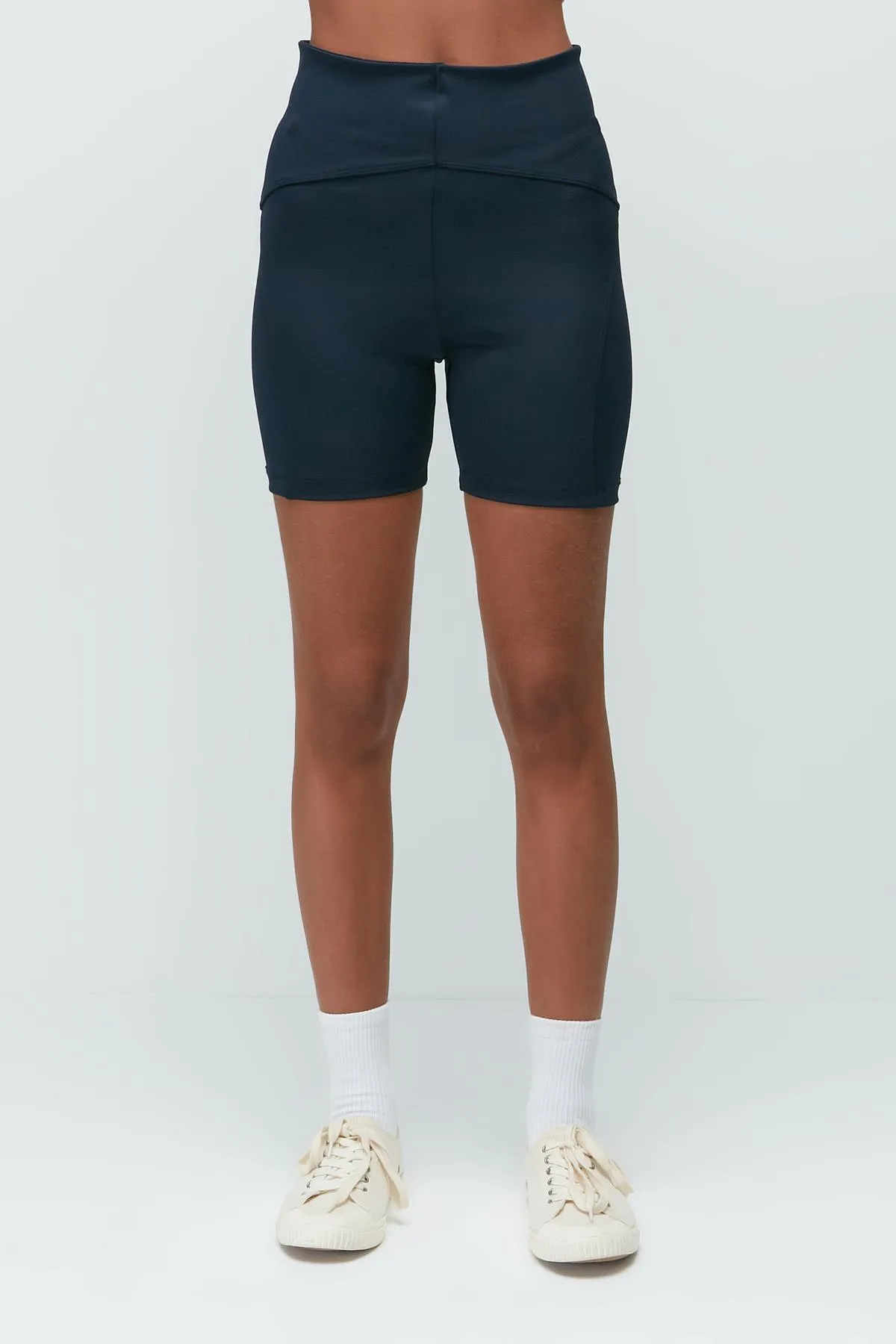 C&City  Karyoka Sportshorts mit hoher Taille, Leggings 9411, Marineblau