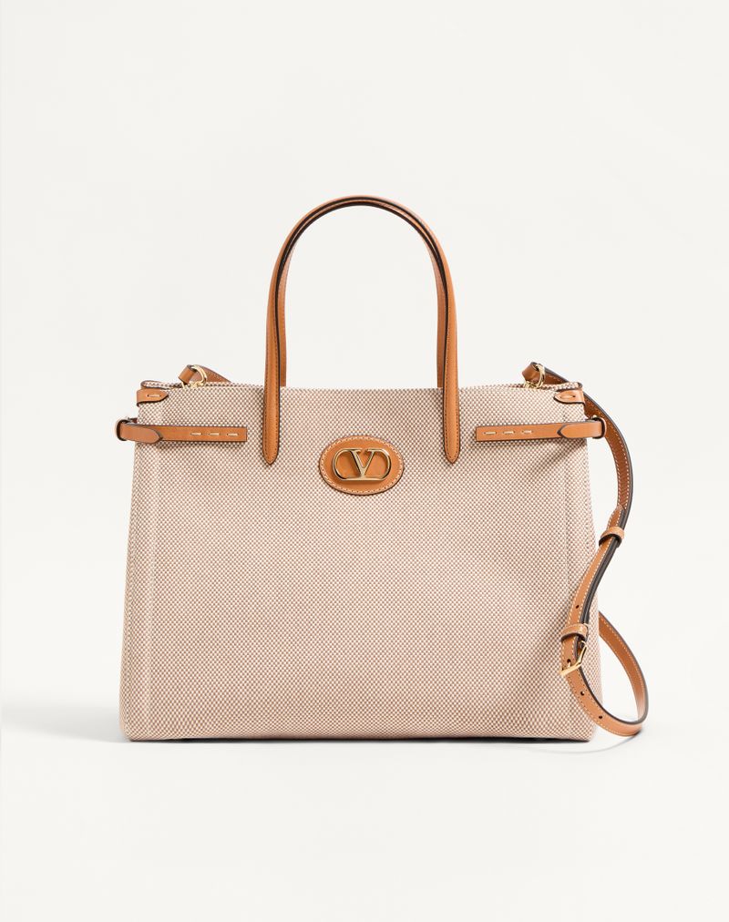 Valentino Garavani Antibes middelgrote canvas boodschappentas