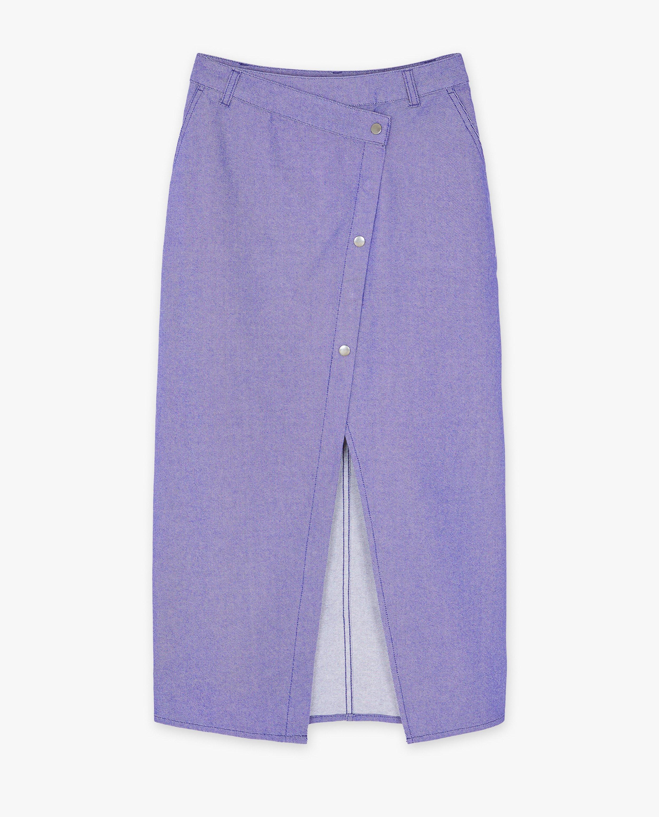Fustă midi din denim mov pentru femei CKS