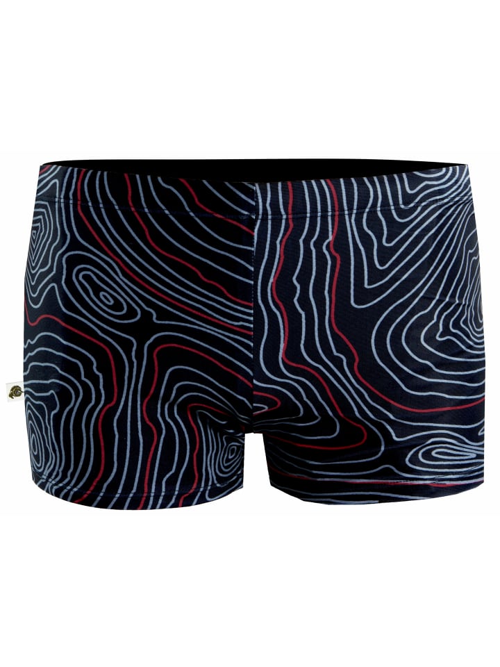 GUGGEN MOUNTAIN Badehose Linien in Rot günstig kaufen