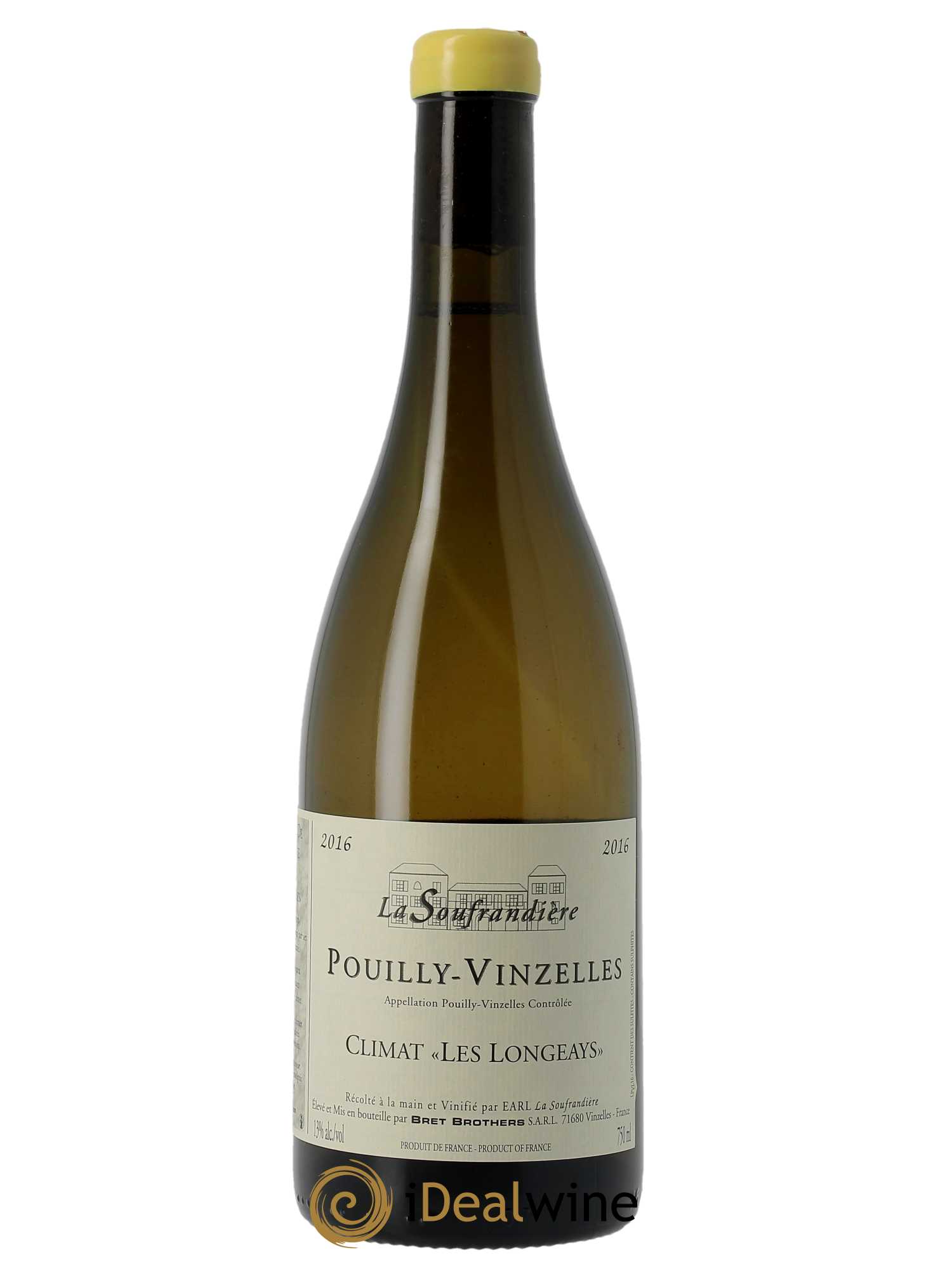 Pouilly-Vinzelles Les Longeays La Soufrandière - Bret Brothers  2016 - Lot de 1 Bouteille