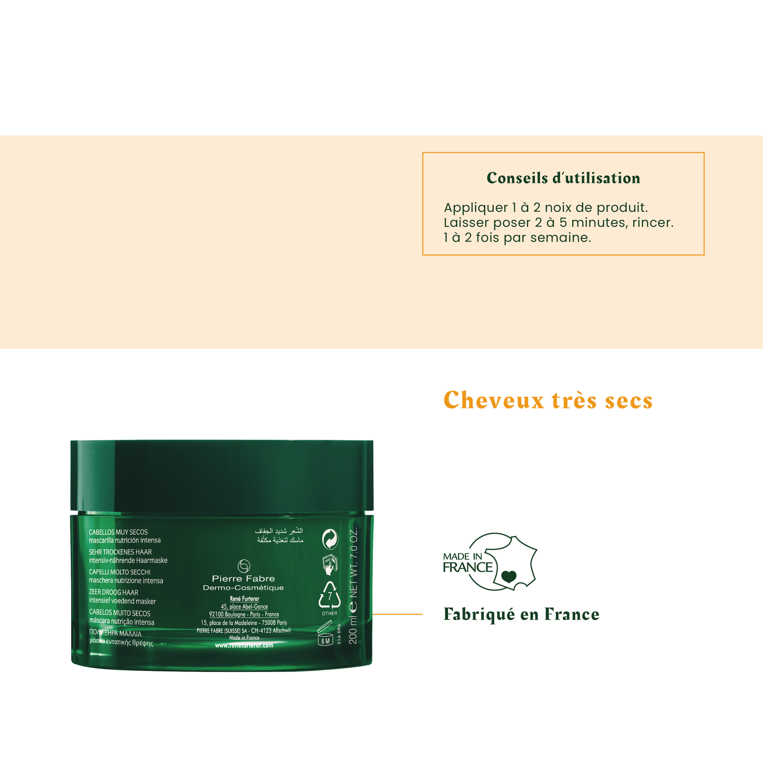 René Furterer Masque Nutrition Intense Karité Nutri - Cheveux secs