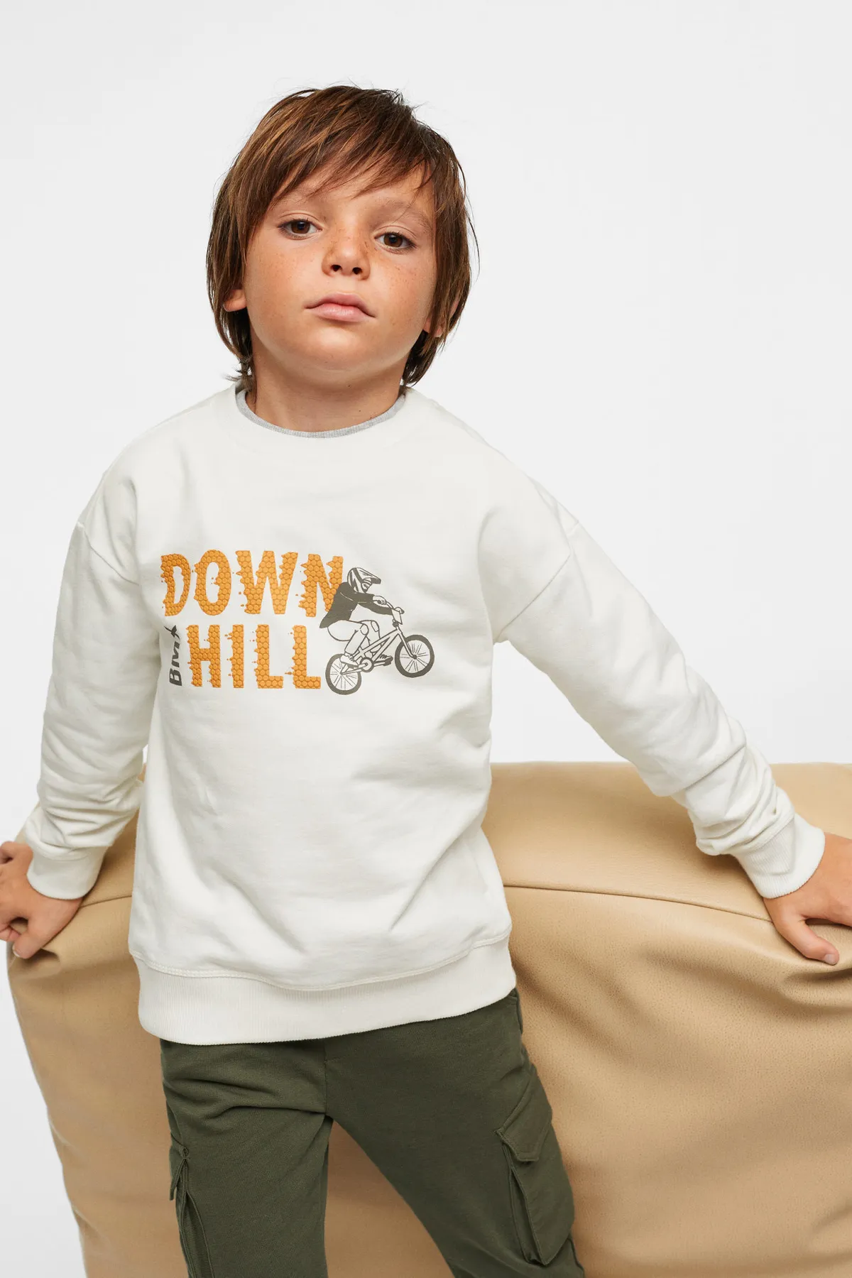 MANGO Kids  Sweatshirt - Weiß - Regular Fit