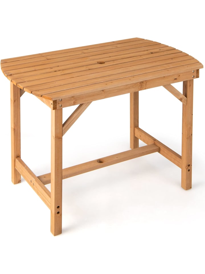 COSTWAY Gartentisch 100cm in Beige günstig kaufen onesize