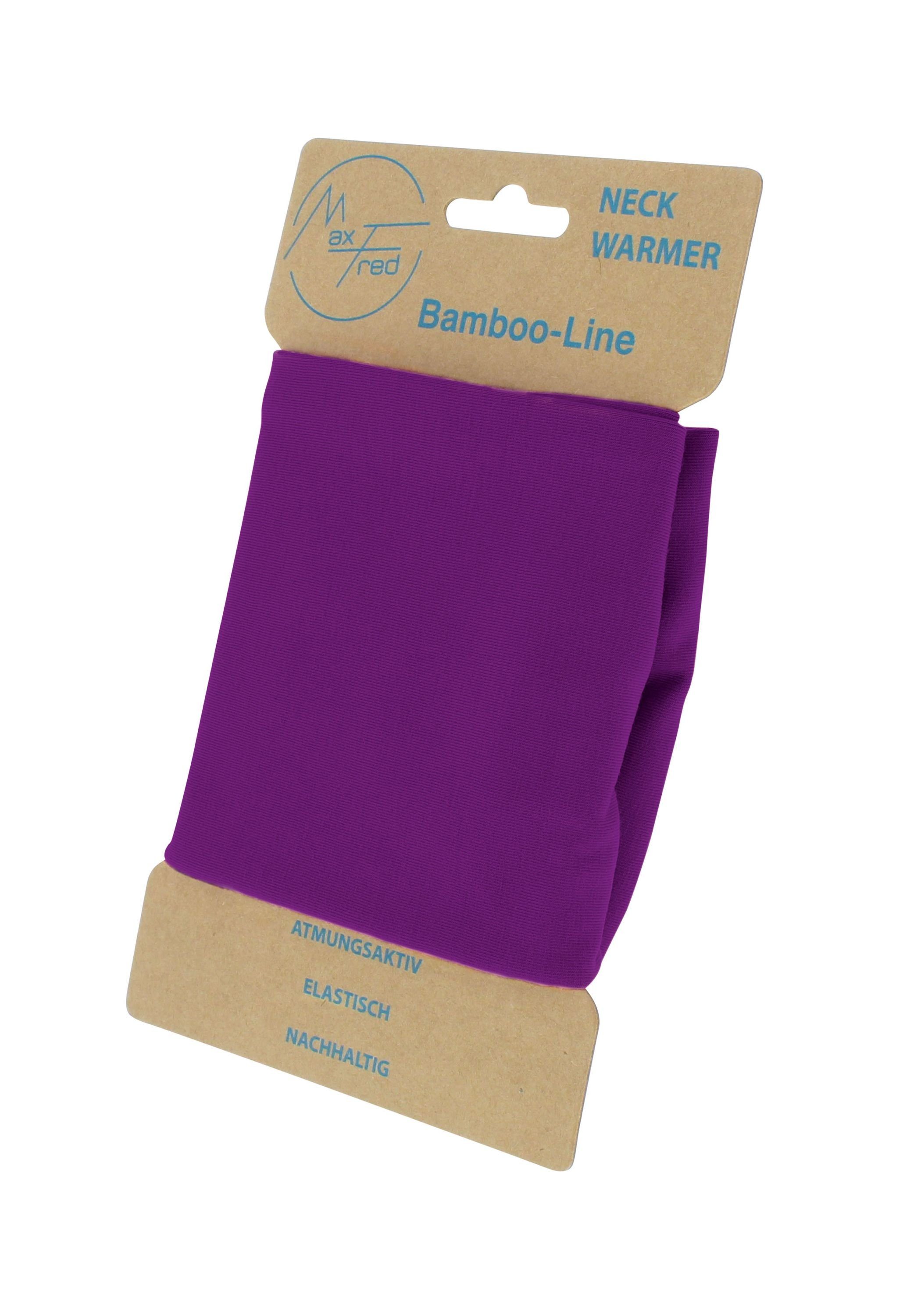 Maxfred Multifunktionstuch Bamboo lila Multifunktionstuch, Elastisch, Nachhaltig, geringe Geruchsaufnahme, Ultraweich