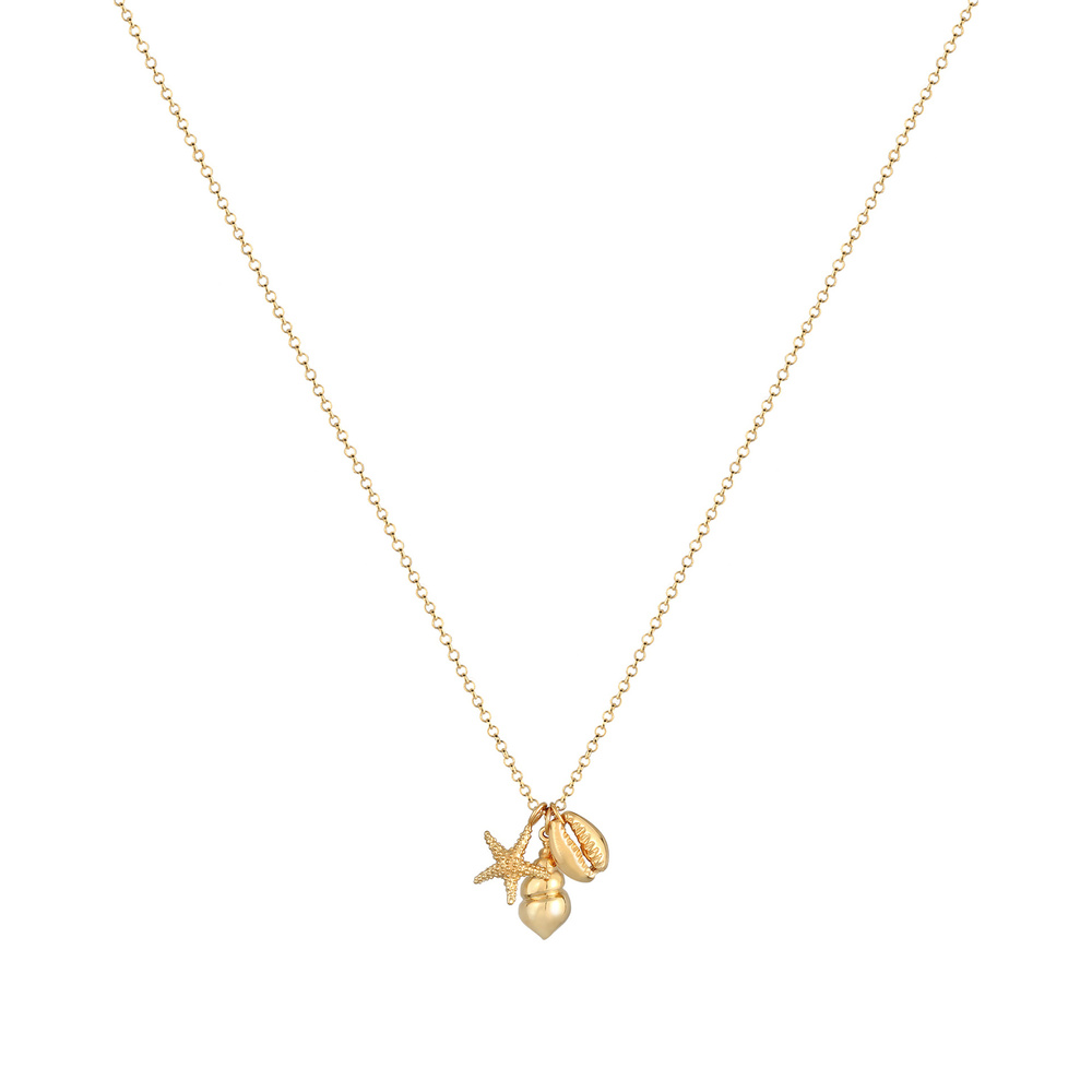 Elli Elli Collier Femmes Pendentif Étoile de Mer Coquillage Maritime en Argent Sterlin Bijoux