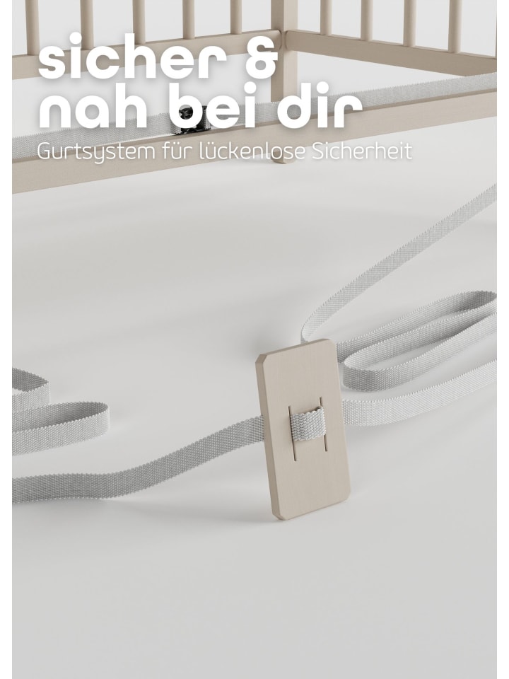 Sämann Beistellbett mit Matratze SleepPlus & Umbauseite - sahara dust - Dreamy 4 in 1 günstig kaufen 60x120 cm