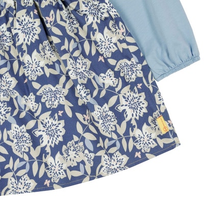 Kleid, mittelblau für Mädchen