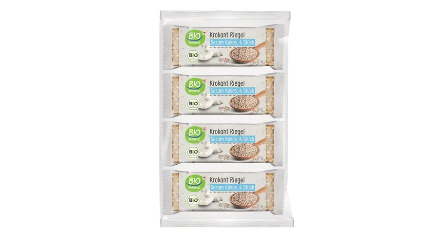BIO PRIMO Bio Sesam-Krokant-Kokos Riegel 108 g