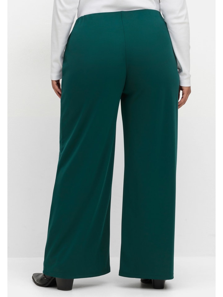 sheego Weite Jerseyhose in petrol günstig kaufen