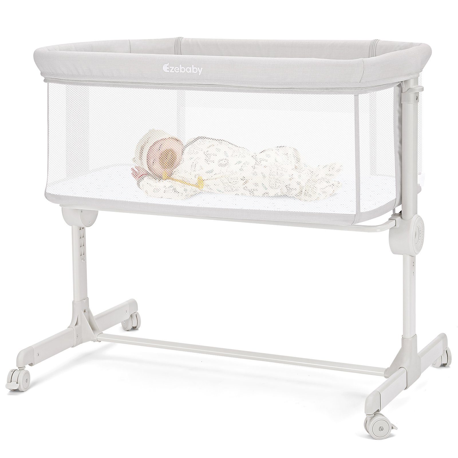 Ezebaby Beistellbett 2 in1 Baby Bett 7 Höhenverstellung