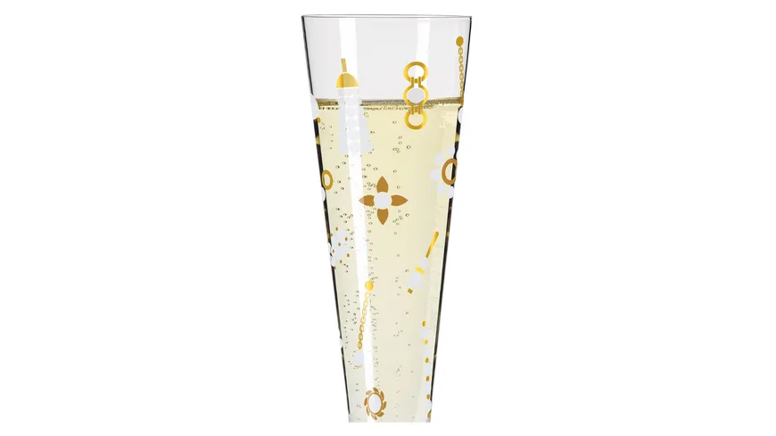 RITZENHOFF  Champagnerglas Goldnacht #40 von Nathalie Jean F24 Gold, Weiß