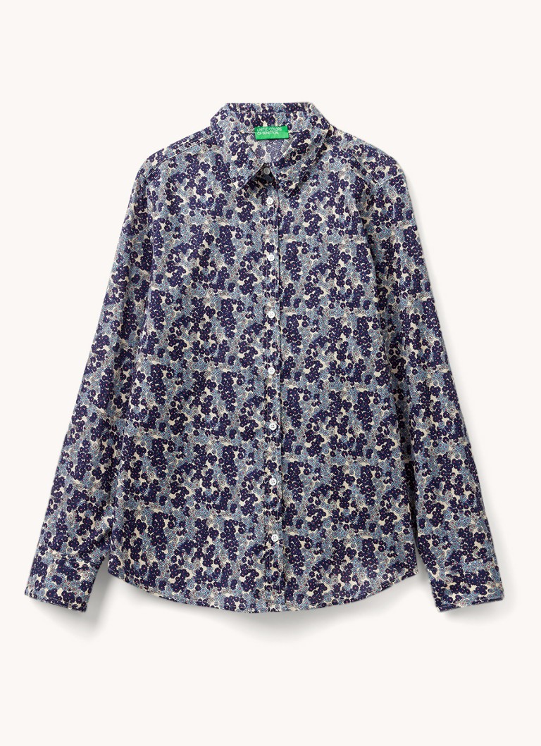 Benetton  Blouse met print en stretch