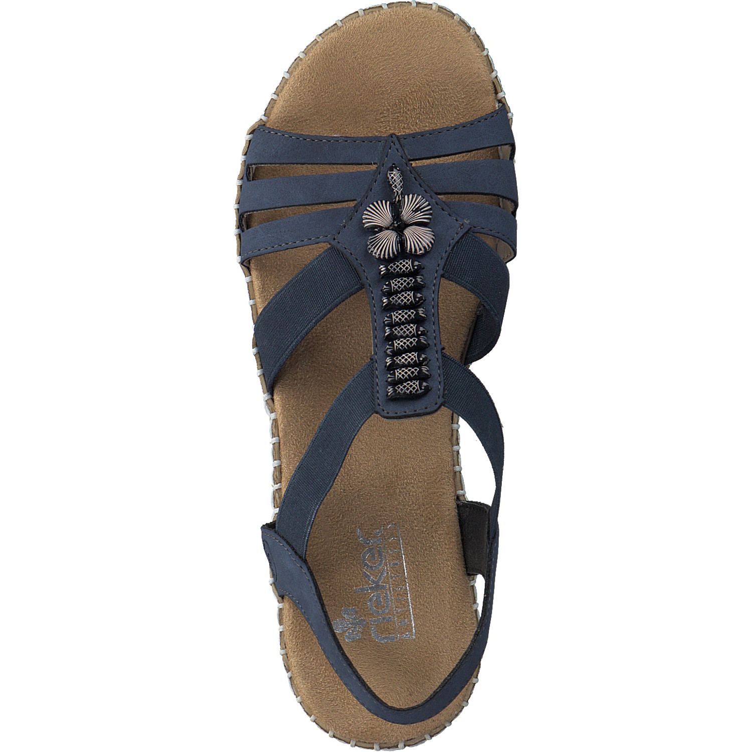 Rieker V1206, Keilsandaletten, Damen, Blau