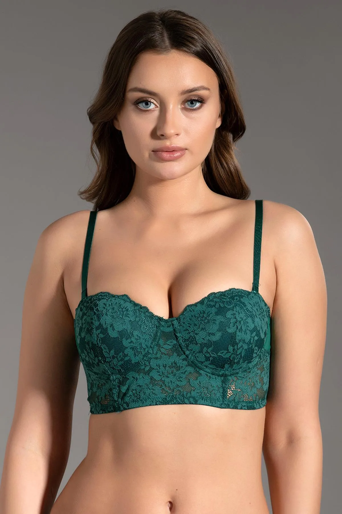 C&City  Unterstütztes trägerloses Bustier C15120 Grün