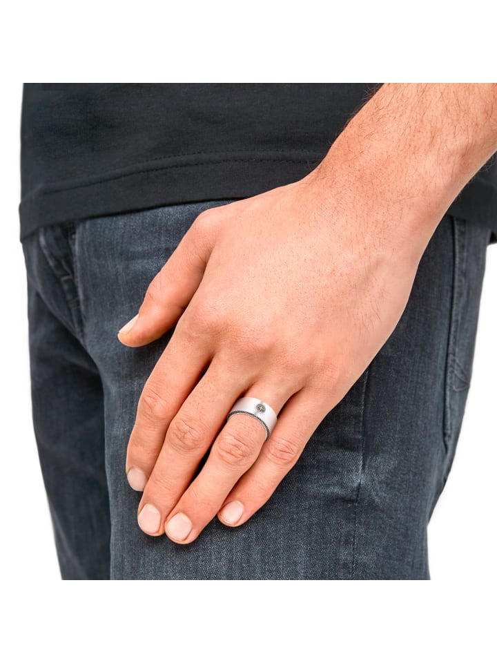 s.Oliver Ring Edelstahl in Schwarz günstig kaufen