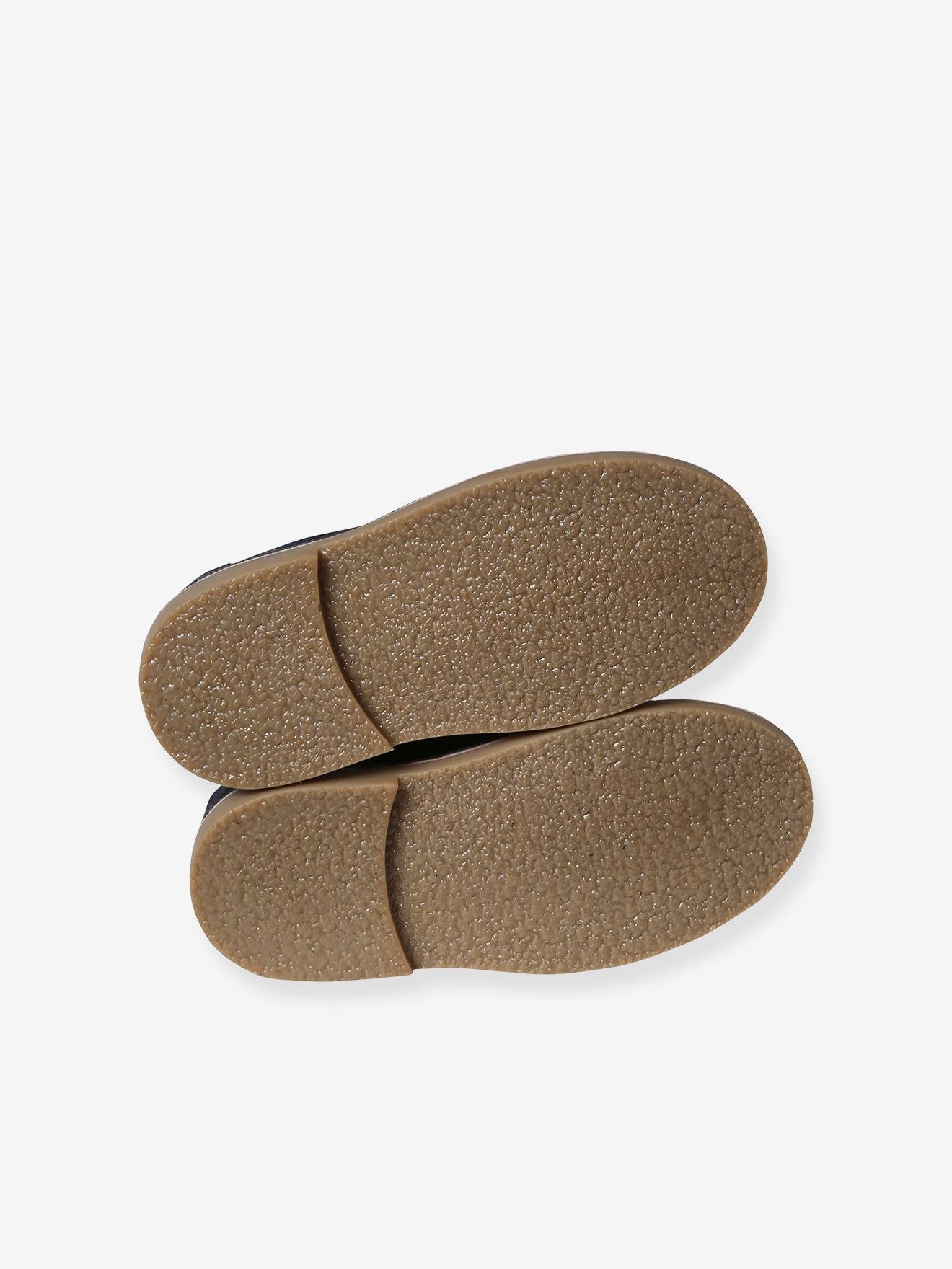 Derbies lacées en cuir enfant marine