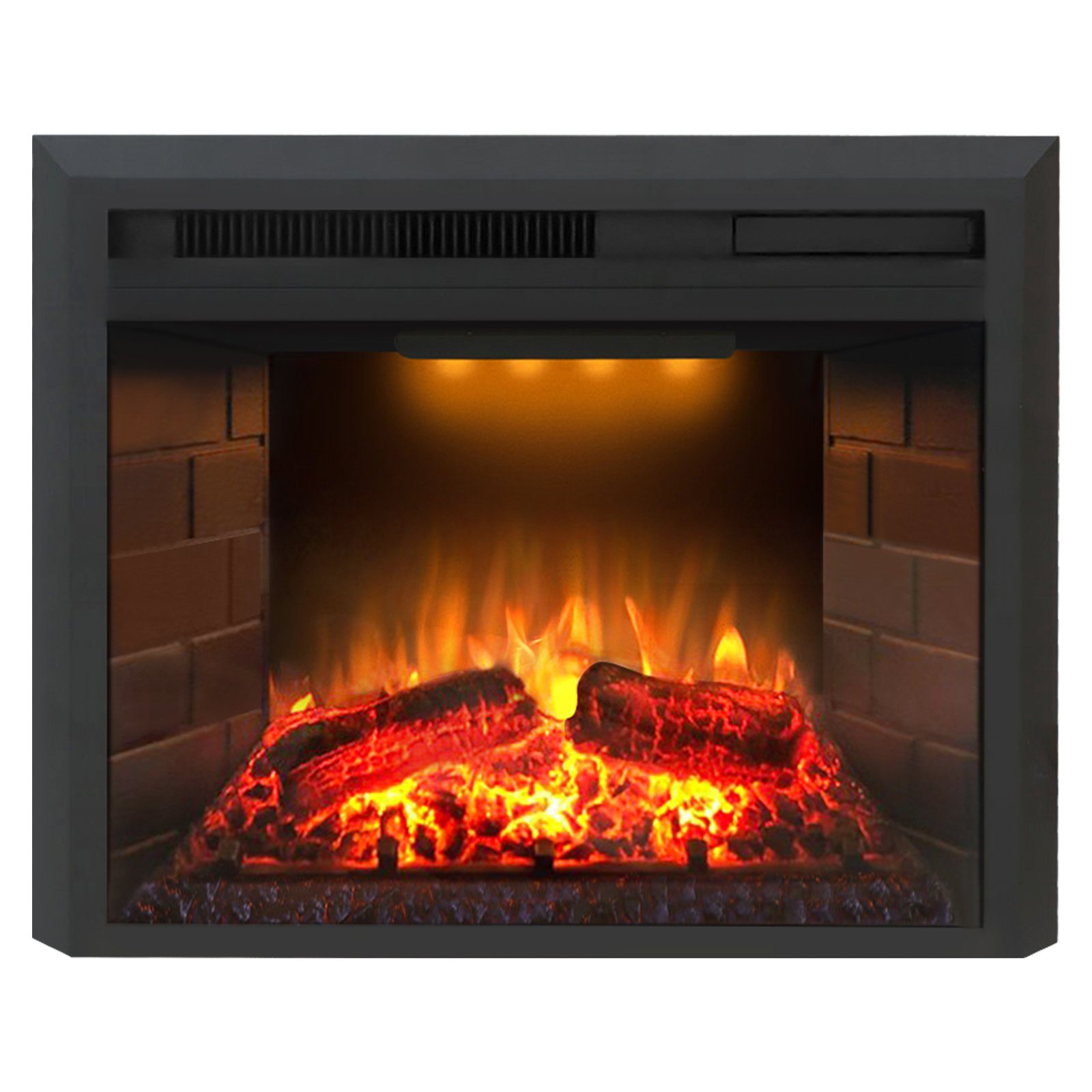 Kaminlicht Elektrokamin Zhora 23 Elektrokamin Wandkamin elektrisch mit Heizung, Einbaukamin, Elektrischer Kamin mit Fernbedienung, Timer, 3D Flammenspiel, LED Feuer