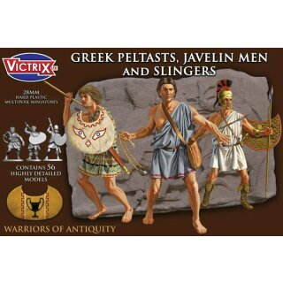 28mm Greek Peltasts, Javelin Men and Slingers