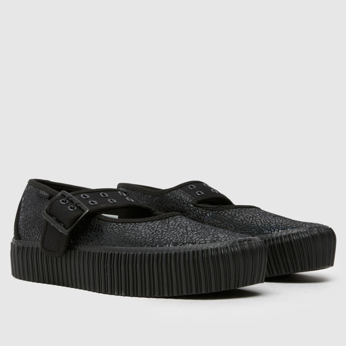 Vans – Mary Jane – Svarta creeper-sneakers