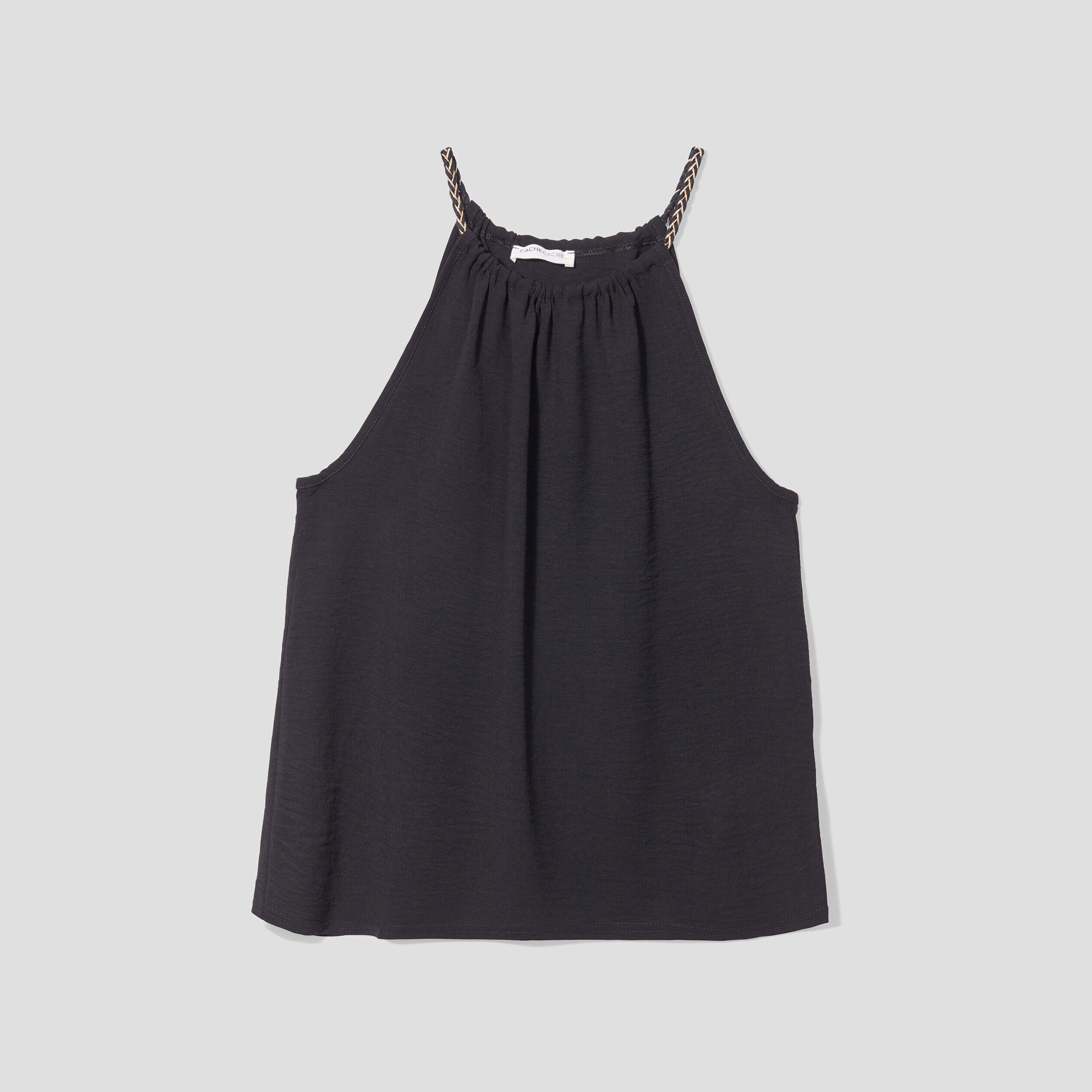 Blouse bretelles fines noir femme | Cache Cache