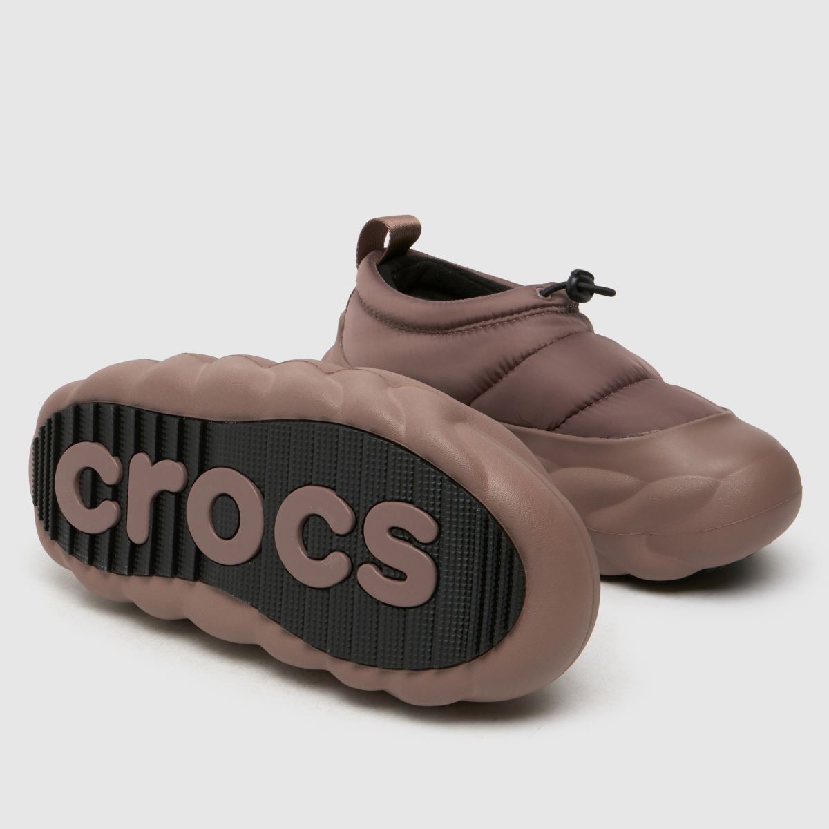 Crocs overpuff rövid szandál bézs színben