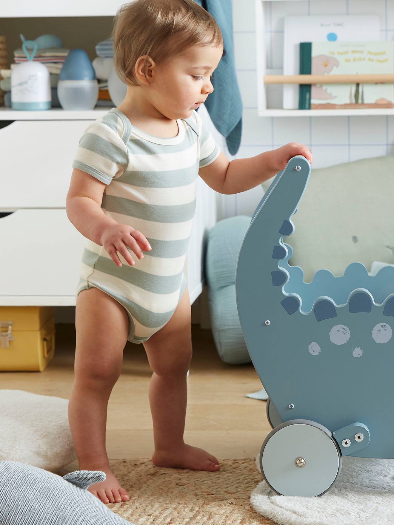 Vertbaudet 3er-Pack Baby Schlupfbodys Oeko-Tex - aqua