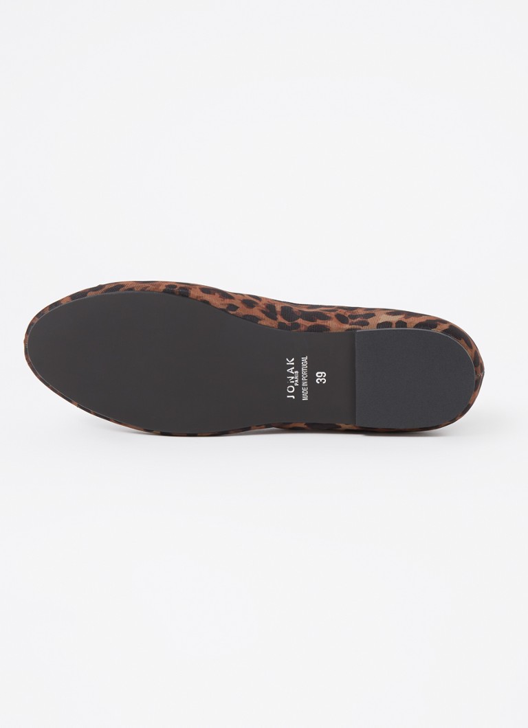 Balerini Jonak Delfina cu imprimeu leopard