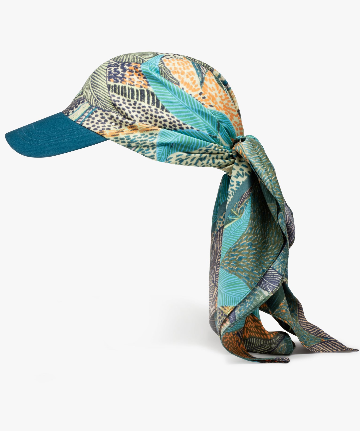 Foulard visière à motifs exotiques femme multicolore | GEMO