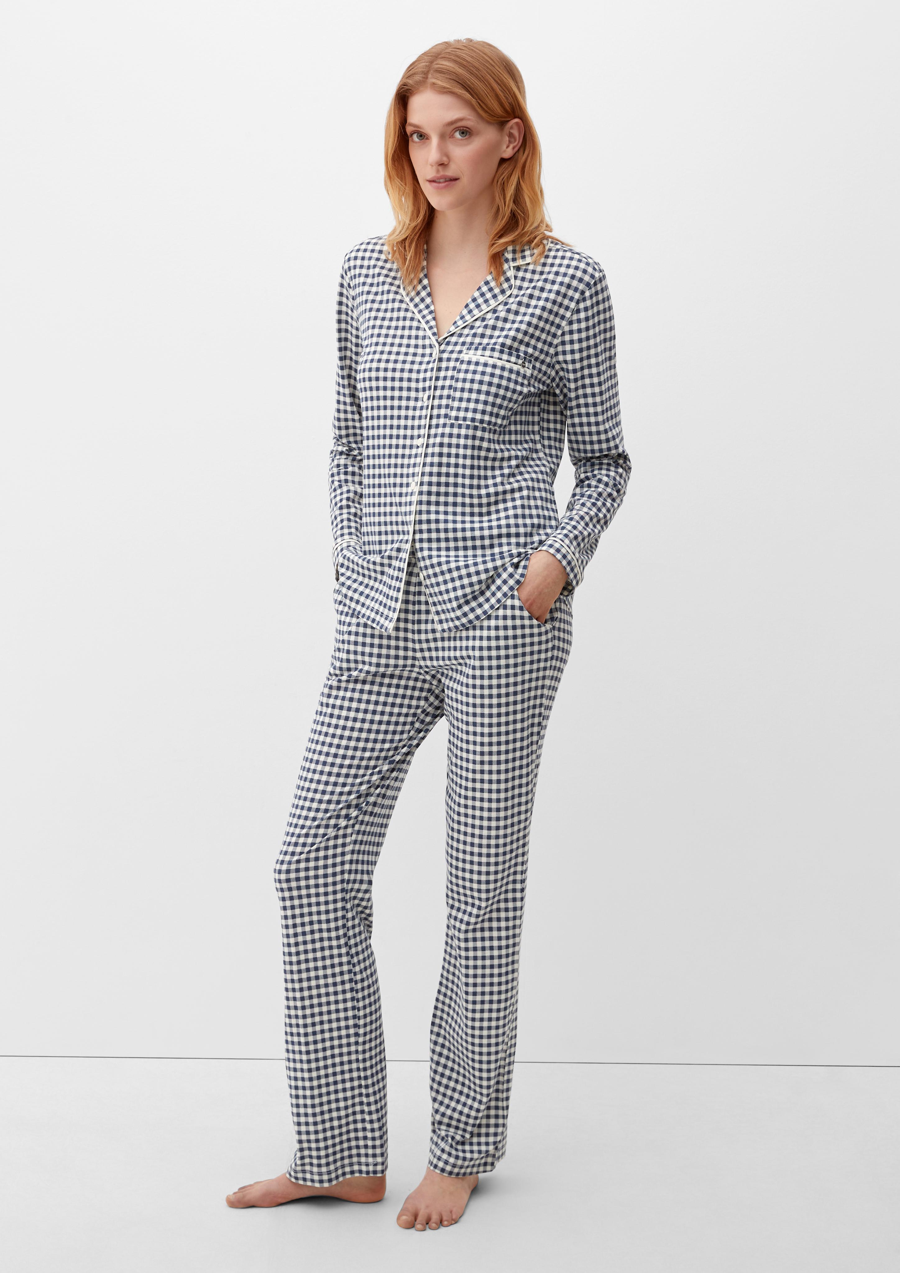 Langer Pyjama mit Vichy-Muster  6008448-5870