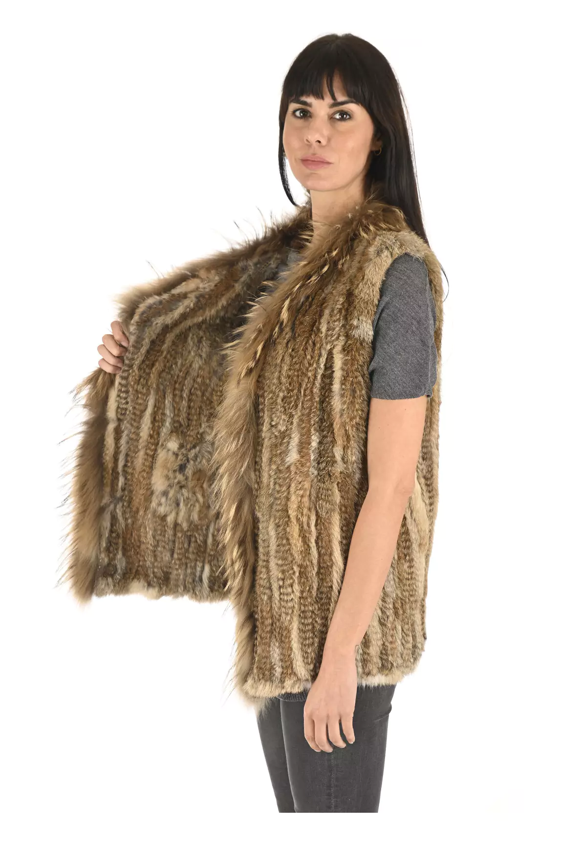 La Canadienne Autres Gilets Femme couleur beige
