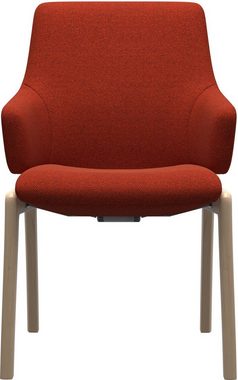 Stressless® Polsterstuhl Laurel, Low Back mit Armlehne, Größe L, mit abgerundeten Beinen in Walnuss