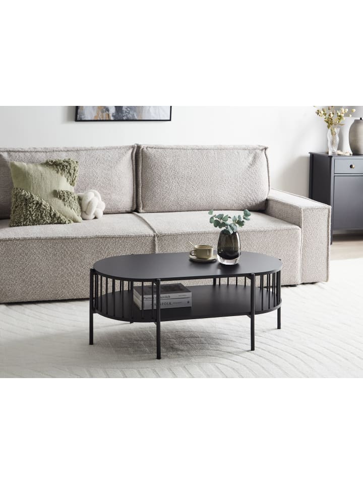 Beliani Couchtisch OREANA in Schwarz - (W) 50 x (H) 36 x (L) 103 cm günstig kaufen onesize