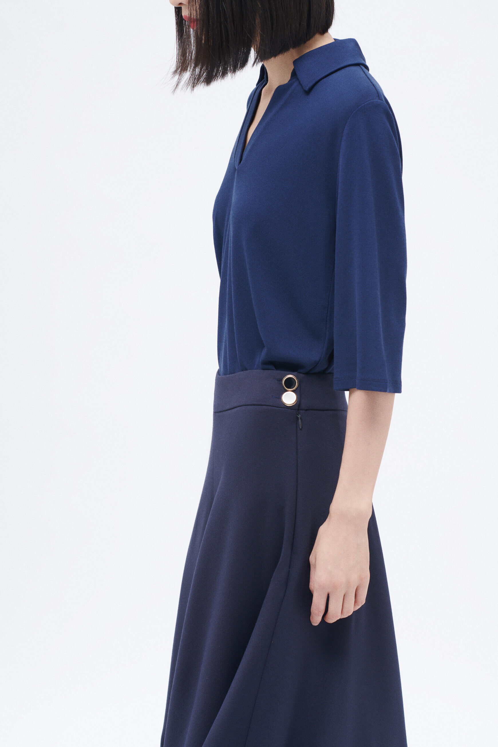 Jupe james bleu marine femme