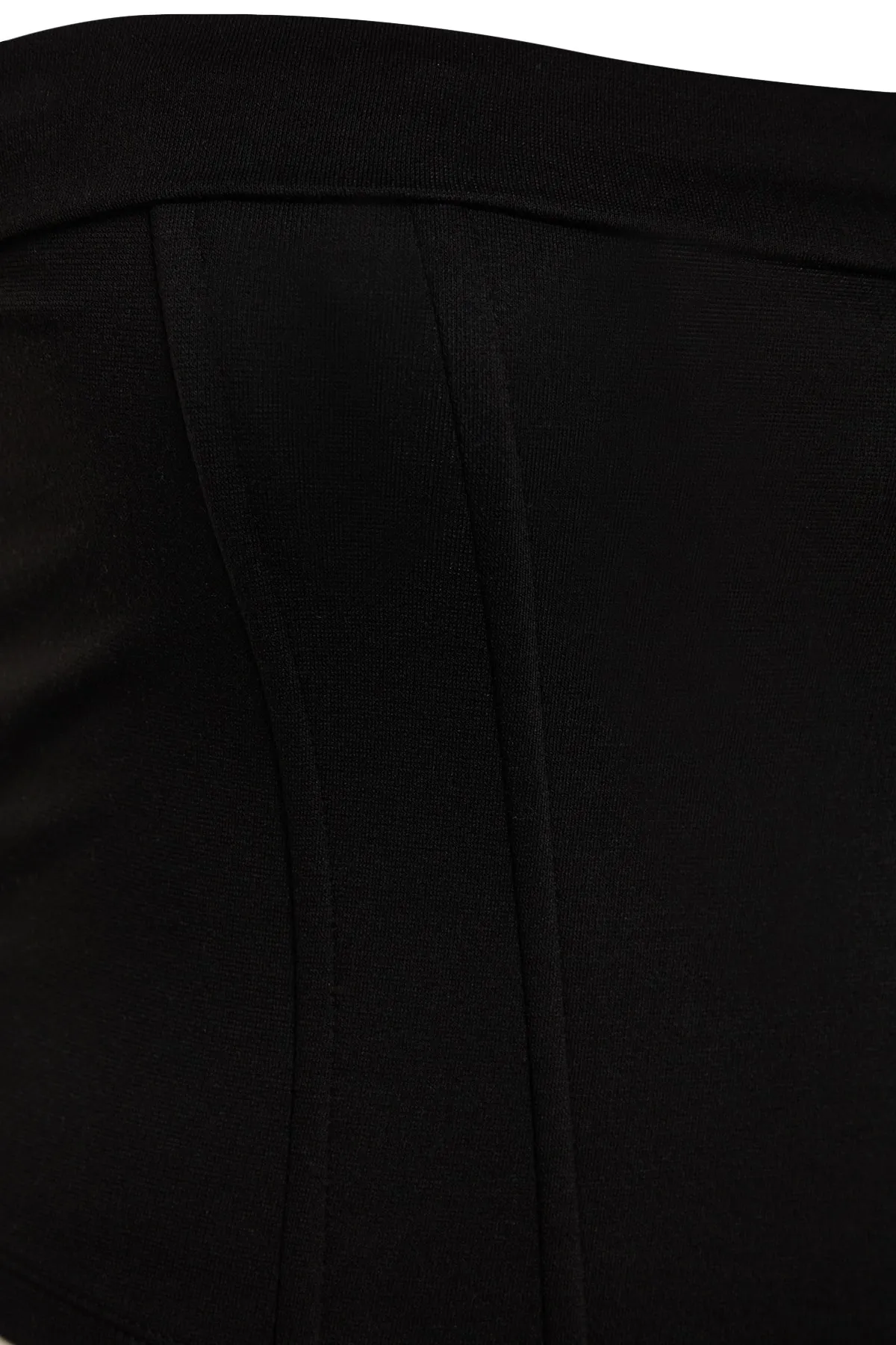 Trendyol Curve  Schwarze trägerlose Strickbluse TBBAW24DJ00000