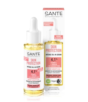 Sante Skin Protection Intense Serum mit Vitamin E, Squalan & Bio-Hagebuttenöl Gesichtsserum-30 ml