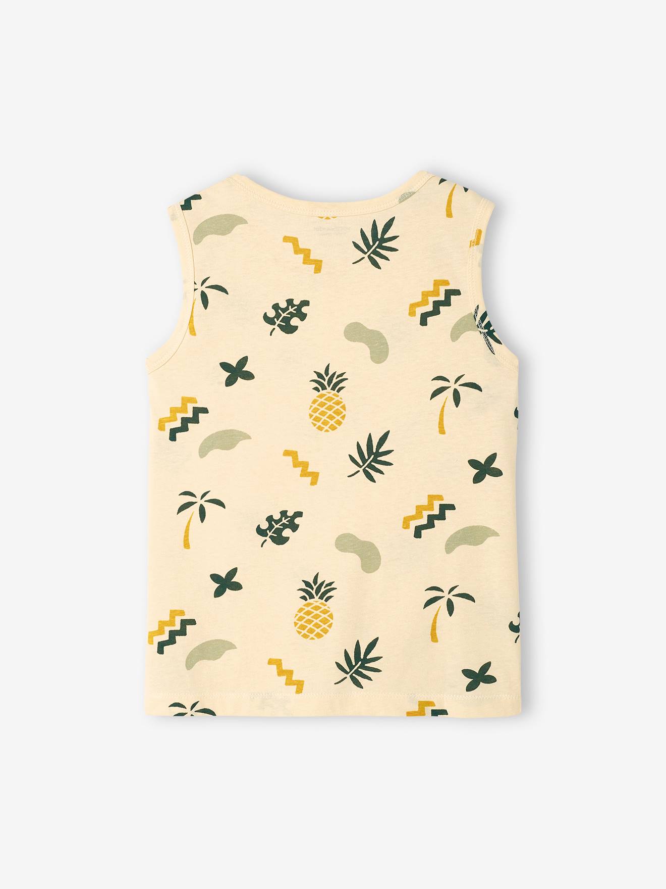 Vertbaudet Jungen Trägershirt - weiß bedruckt