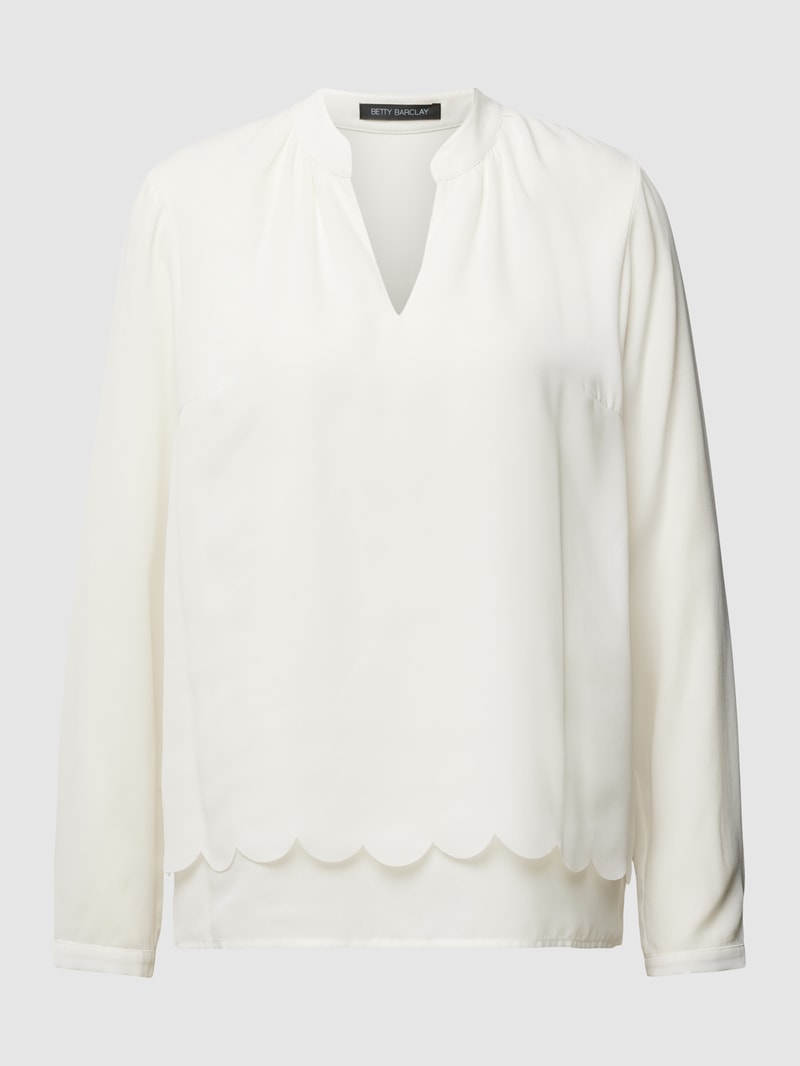 Bluse im Double-Layer-Look in offwhite