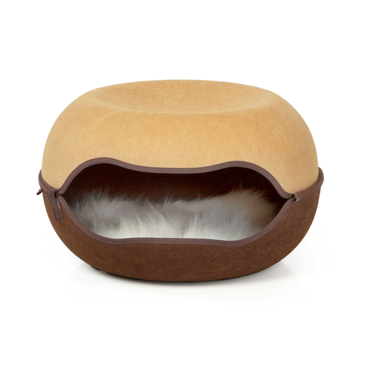 Canadian Cat Company Katzenbetten & Katzensofas Canadian Cat Company Filz Katzennest 2.0 braun/ beige