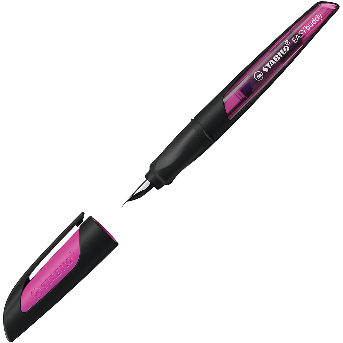 Schulfüller EASYbuddy A-Feder schwarz/magenta, inkl. Patrone