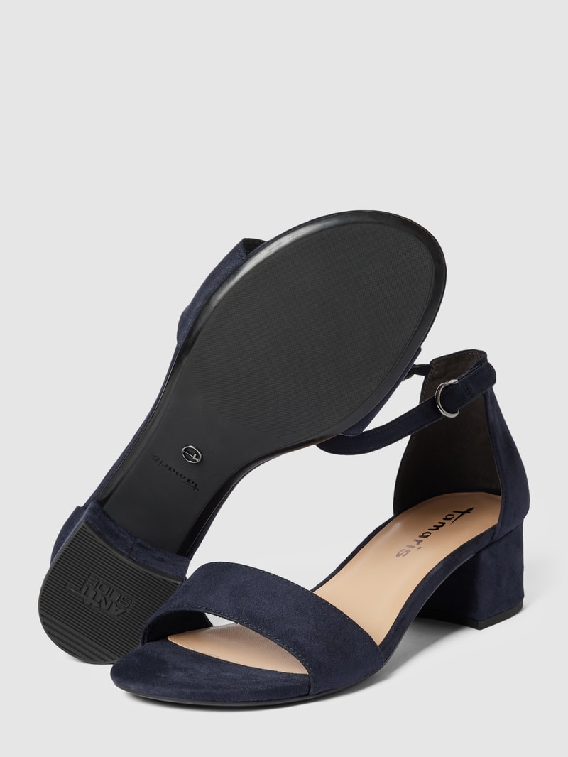Sandalette in Wildleder-Optik in dunkelblau