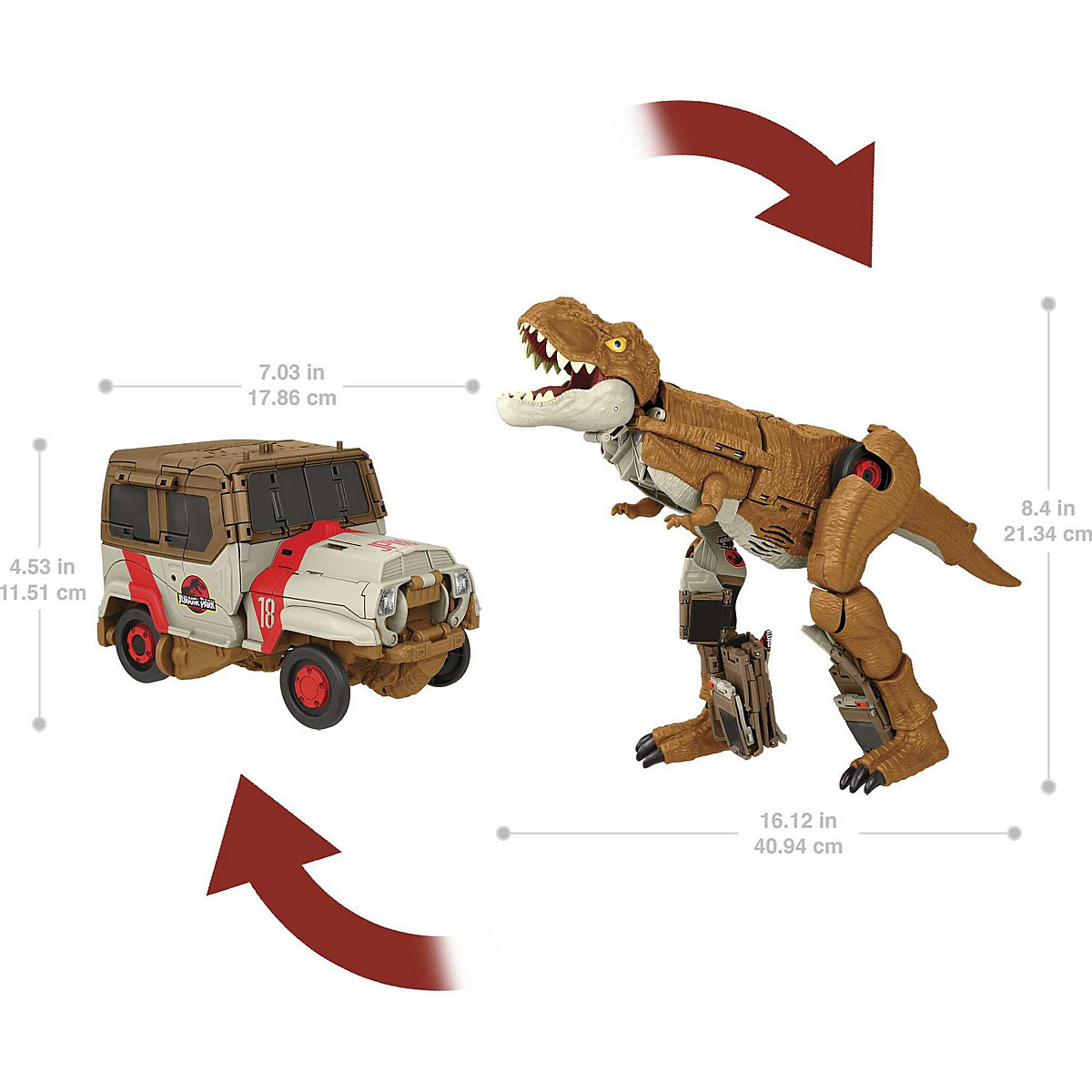 Jurassic World Fierce Changers Chase N' Roar T-Rex