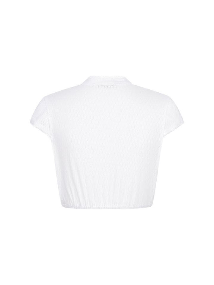 Nübler Dirndlbluse kurzarm Phia in Weiß günstig kaufen