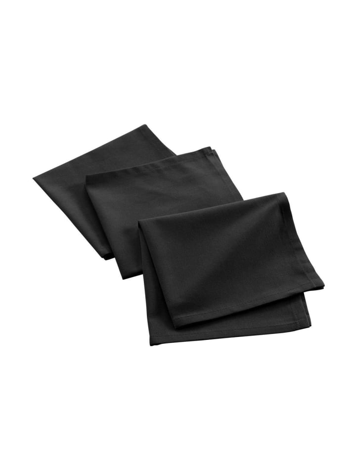 Douceur d’Intérieur Stoffservietten in schwarz günstig kaufen onesize