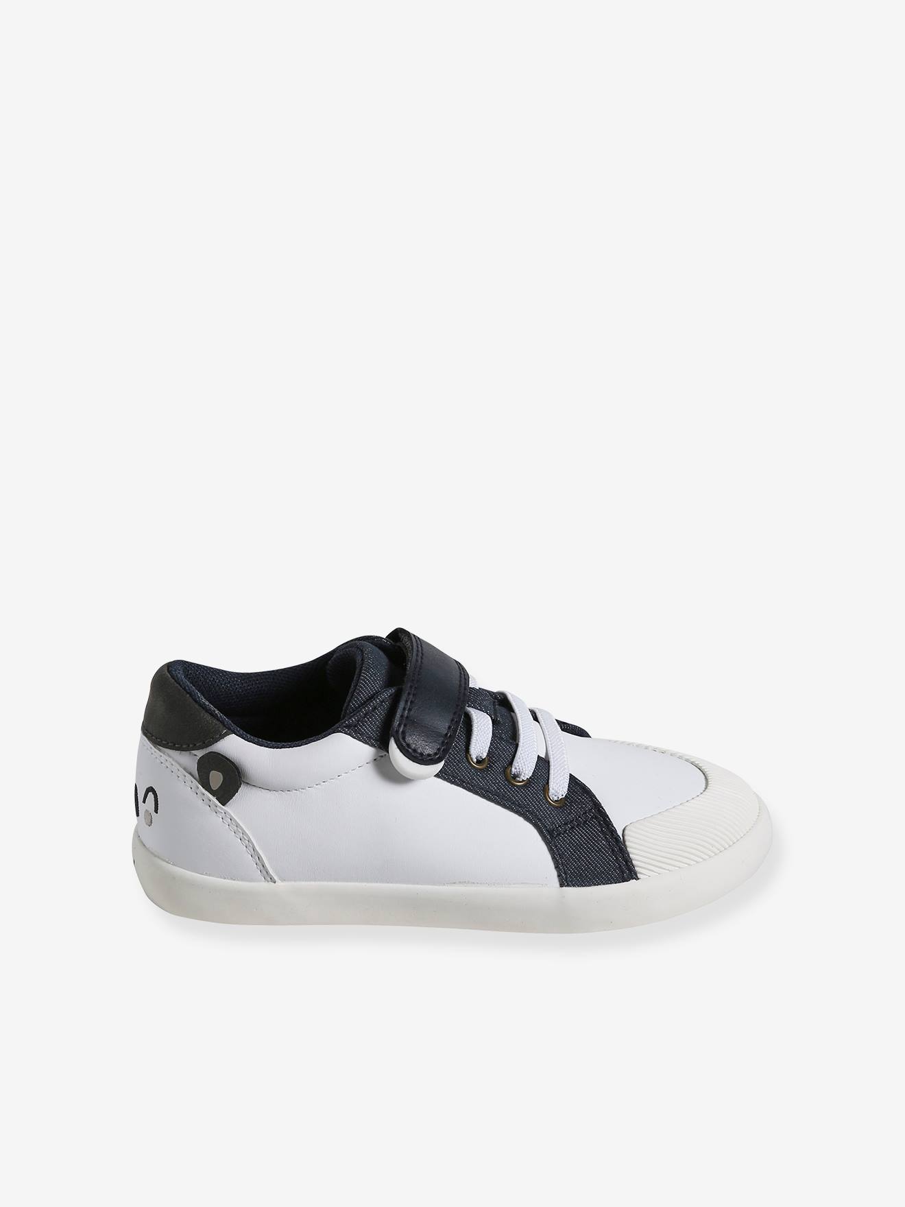 Vertbaudet Kinder Sneakers mit Anziehtrick - weiß