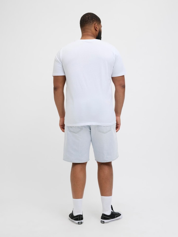 JACK & JONES PLUS Jeans-Shorts in Light Blue Denim günstig kaufen